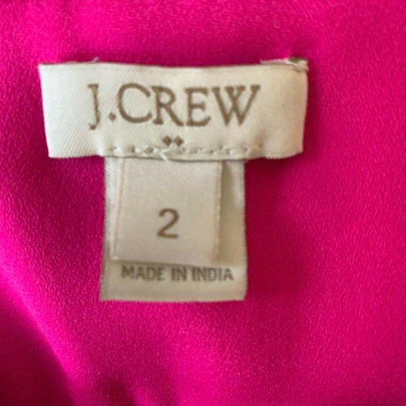 J.CREW Women's Size 2 Sleeveless V-Neck Fuchsia Tank Top Style#B8936 - Picture 7 of 9